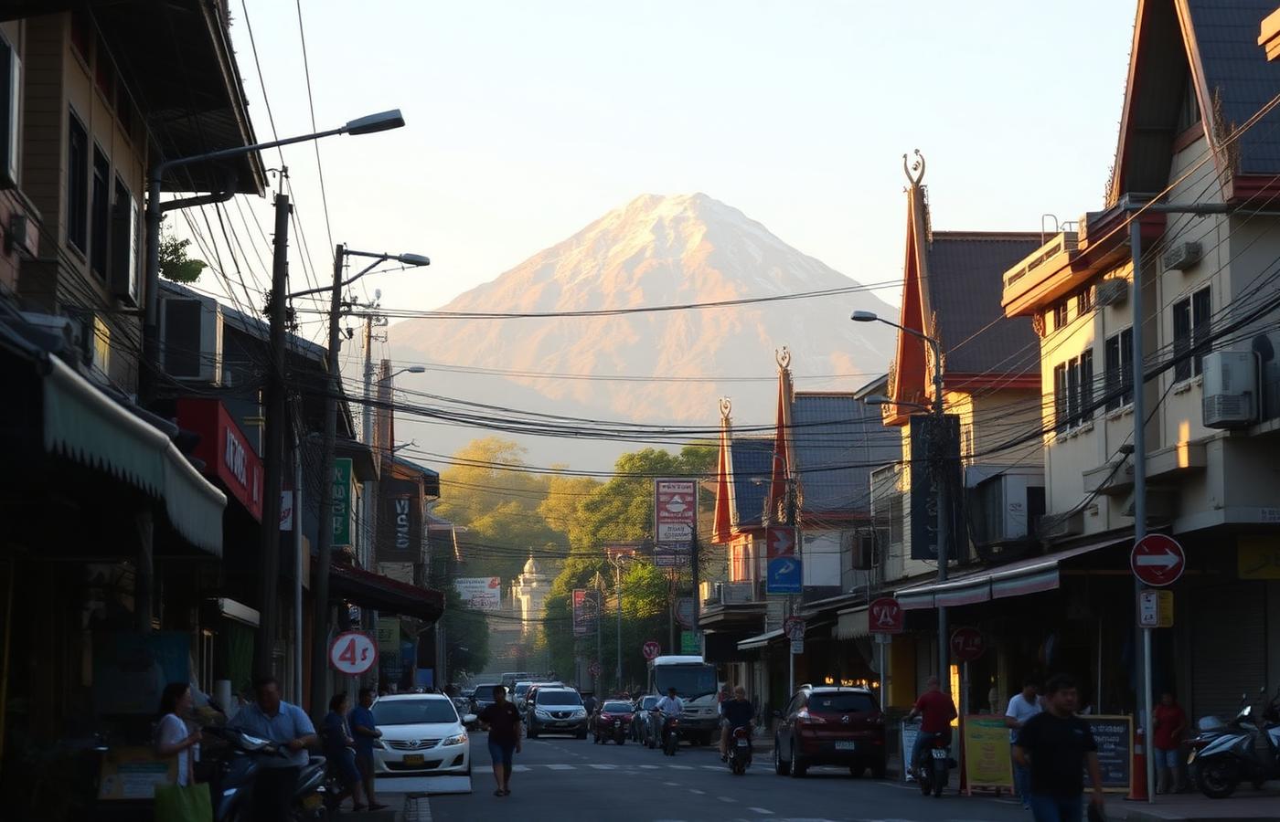บรรยากาศเมืองเชียงใหม่ที่ตั้งของร้าน